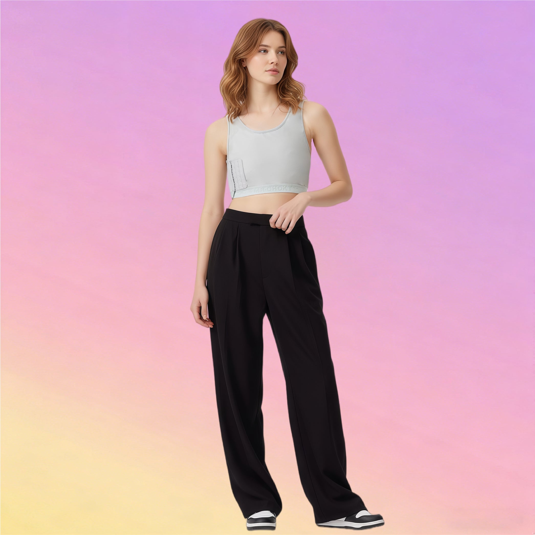 CosmicOtaku Upgraded Short Buckle Chest Binder · Breathable Mesh · Seamless Design