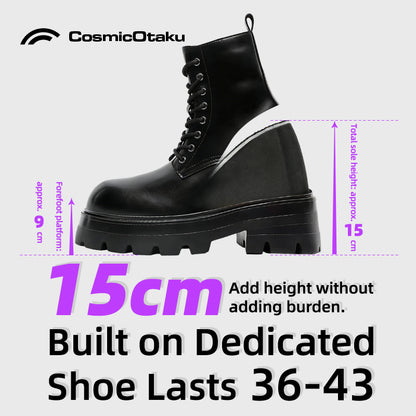 Cosplay Combat Boots · 15cm Platform Lift