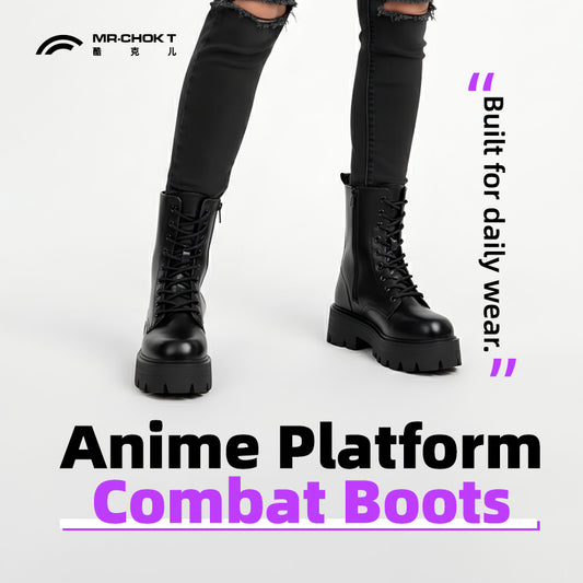 Cosplay Combat Boots · 15cm Platform Lift