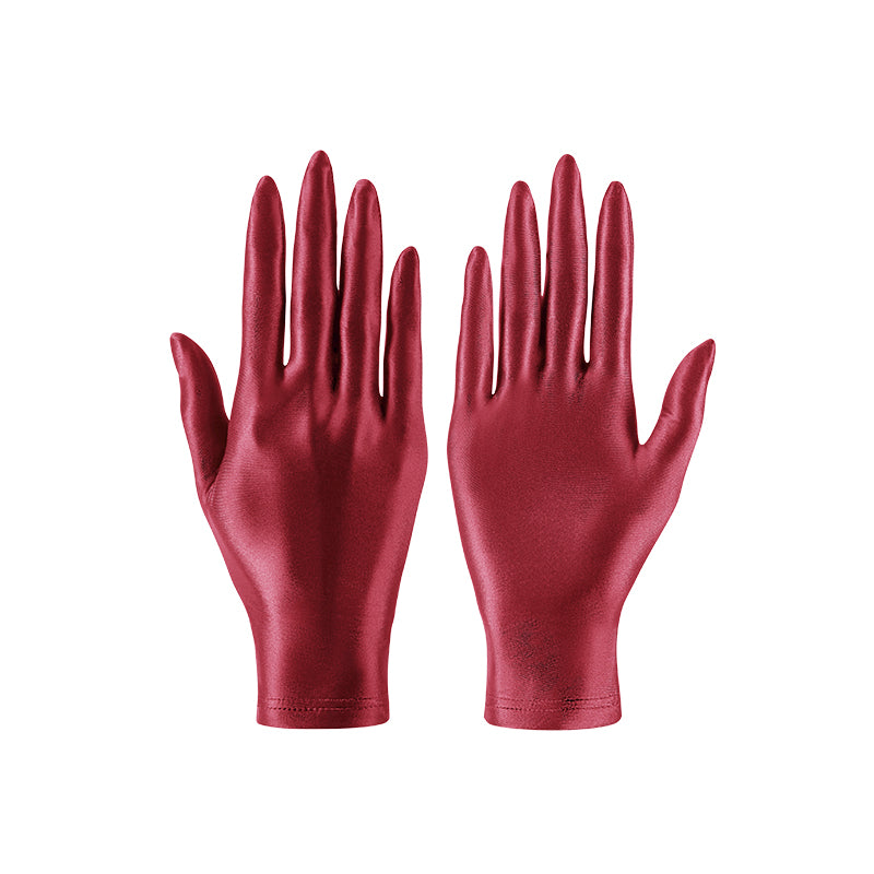 Full-Palm Fabric Cosplay Gloves — Red