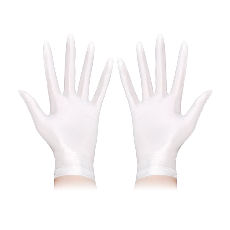 Full-Palm Fabric Cosplay Gloves — White