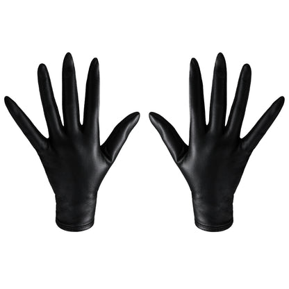 Full-Palm PU Cosplay Gloves — Black — one pair