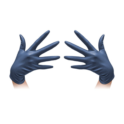 Full-Palm PU Cosplay Gloves — Blue — one pair