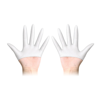 Half-Palm PU Cosplay Gloves — White — one pair