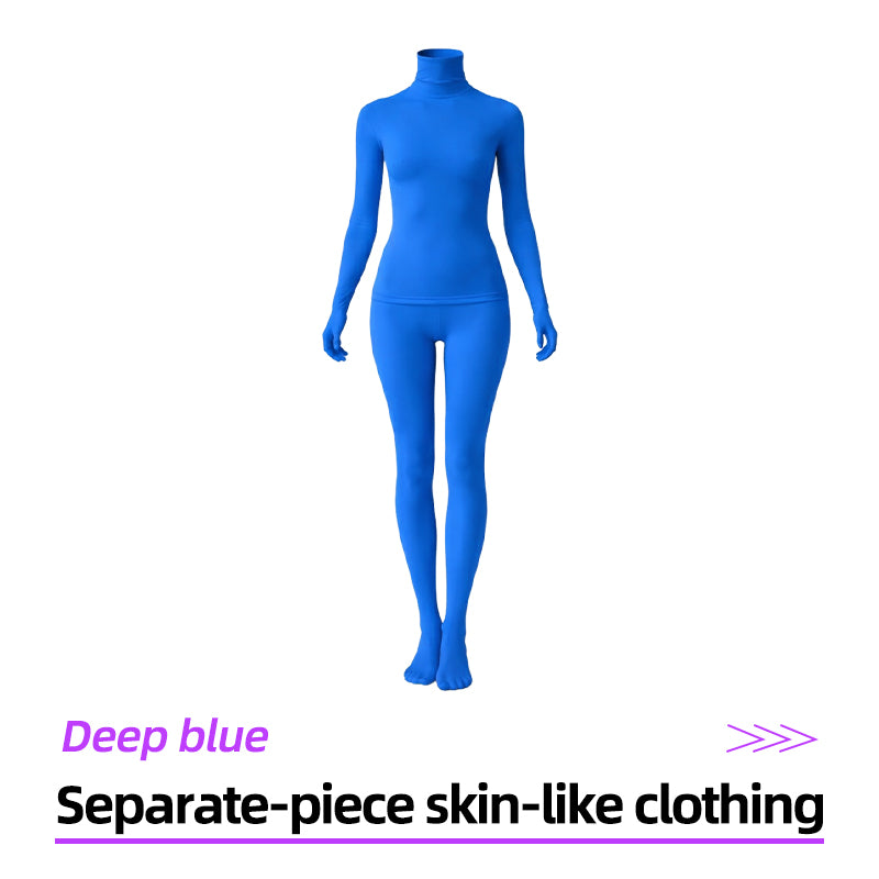 Deep Blue Two-Piece Second-Skin Cosplay Base Layer