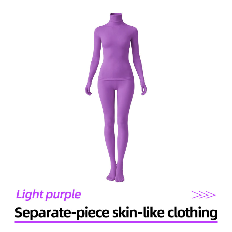 Light Purple Two-Piece Second-Skin Cosplay Base Layer
